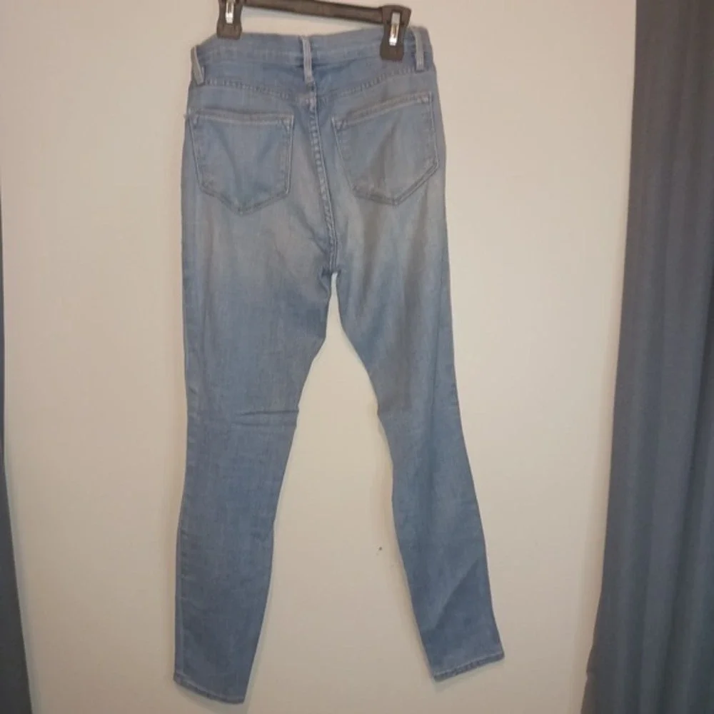 FRAME Le High Skinny Jeans Women's Light Wash Distressed Size‎ 25